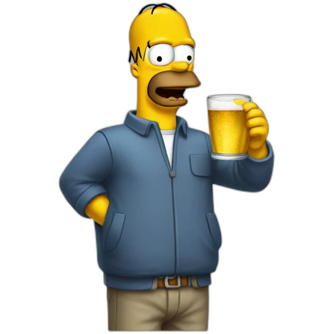homer drink emoji