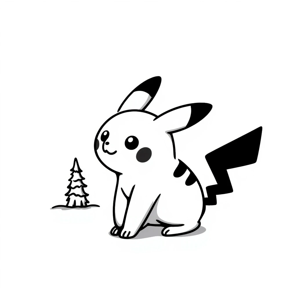 pikachu, sketchy lines, hand drawn doodle style emoji