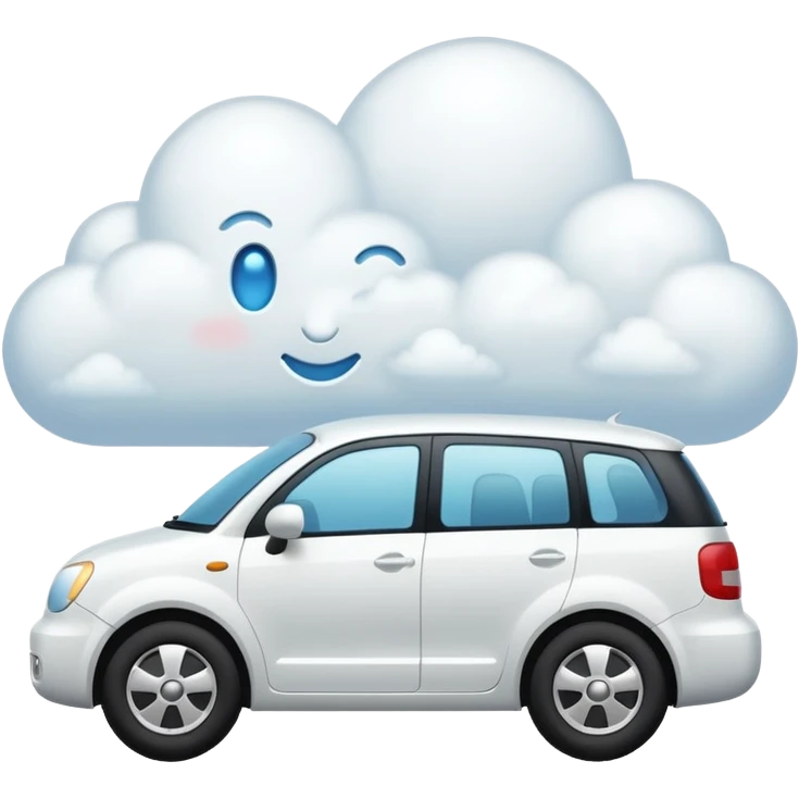 a vehicle made out of cloud  emoji
