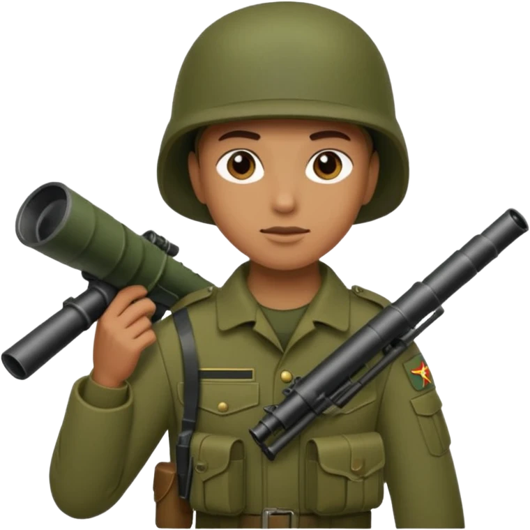 
solder with anti-tank missile system emoji