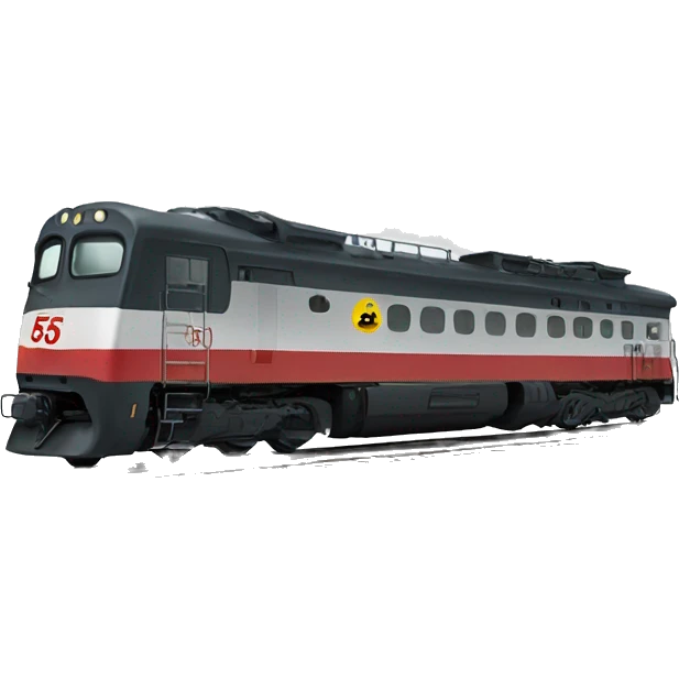 Train with big no 55 emoji