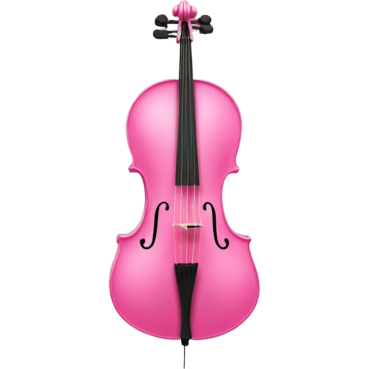 pink cello with a bow emoji