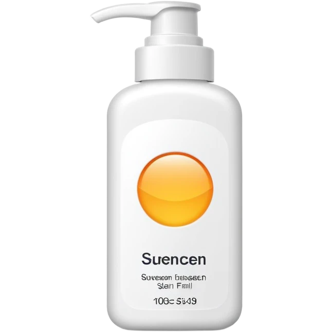 Sunscreen bottle that looks professional and nice and good emoji