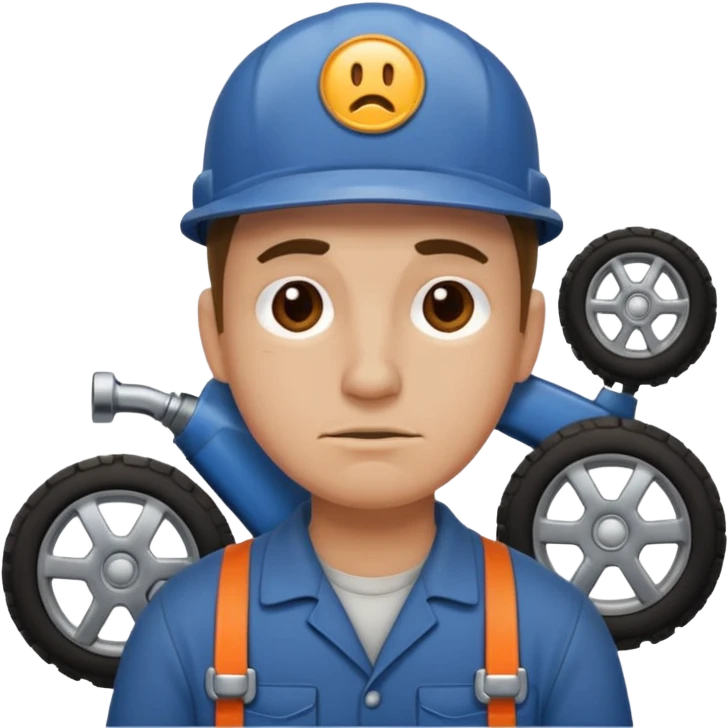 Mechanic having a hard day emoji