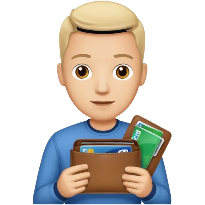 ligth man with wallet in hand emoji