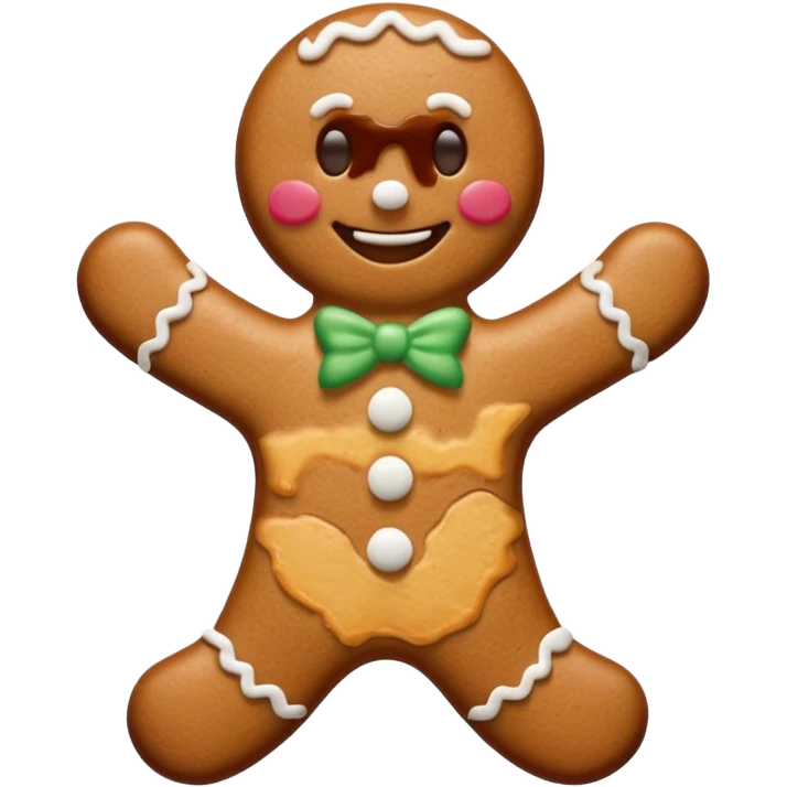 Omino di pan di zenzero con glassa bianca emoji