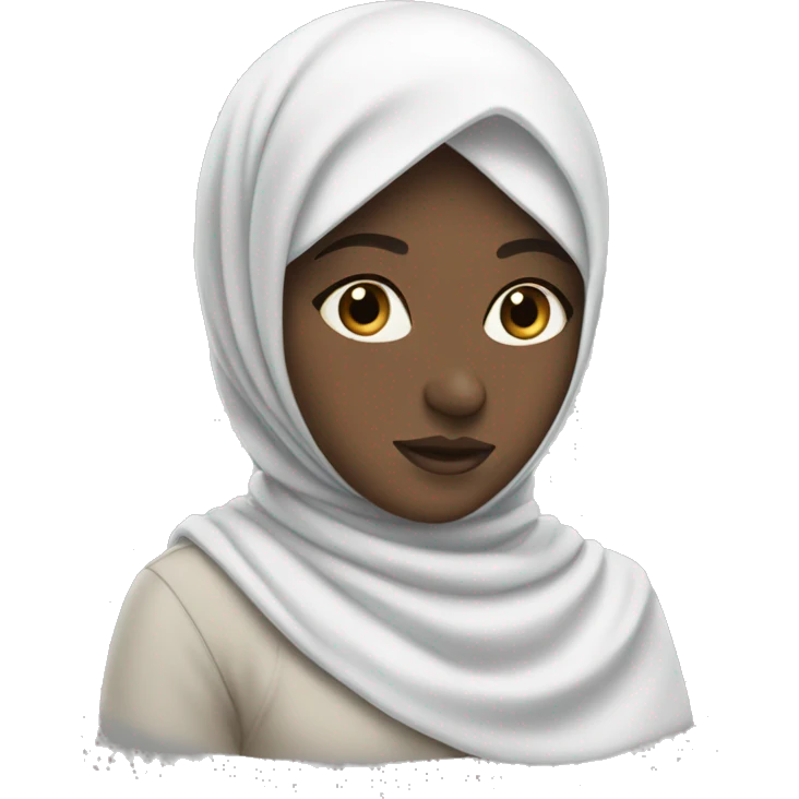 White girl with hijab emoji