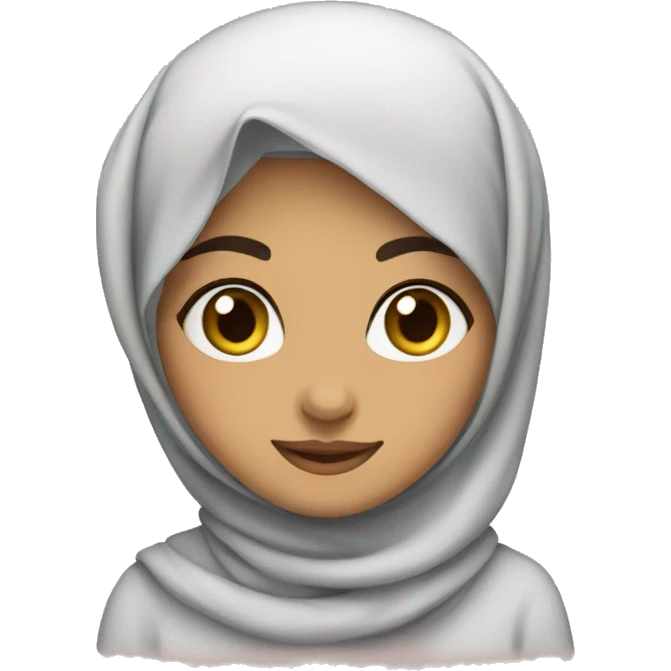 Cute Arab girl with hijab emoji