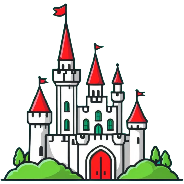 Emerald City green castle emoji