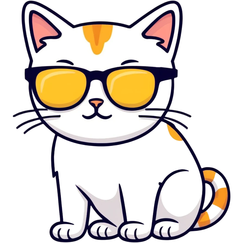 Cat with sunglasses emoji