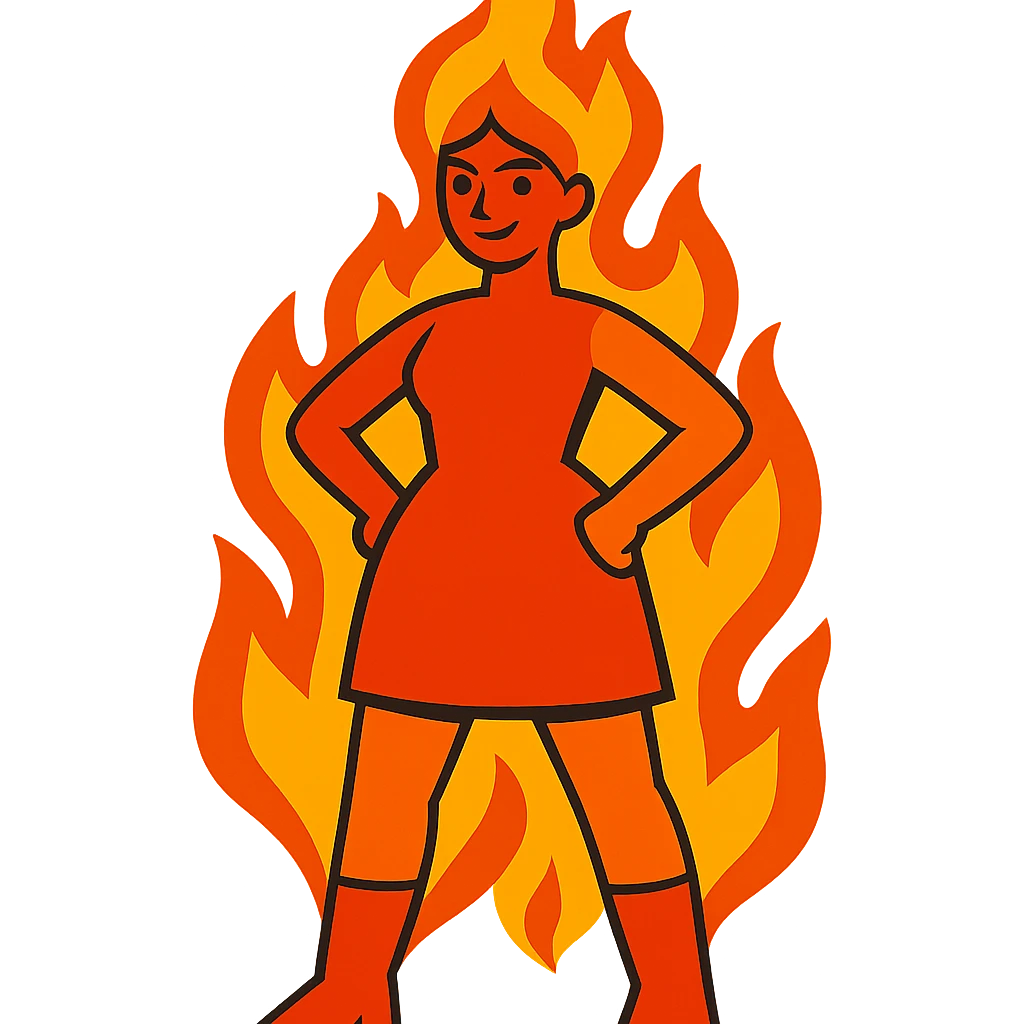 fire woman standing emoji