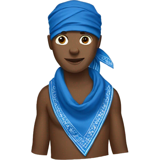 Blue bandana emoji