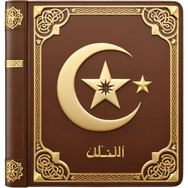 Closed Quran with the Islamic Symbol on it (moon and star) emoji