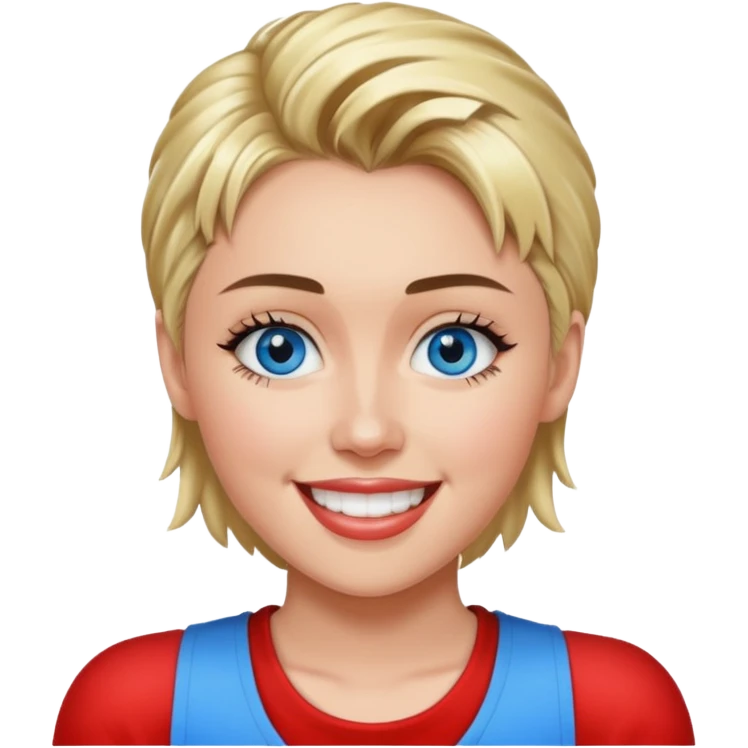 Miley Cyrus with blue eyes emoji