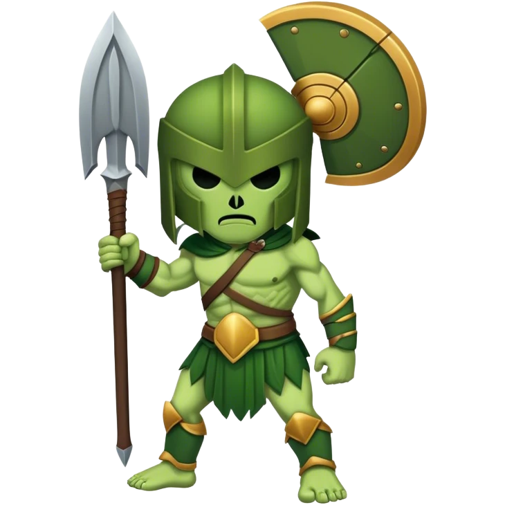 Dead spartan that is green emoji