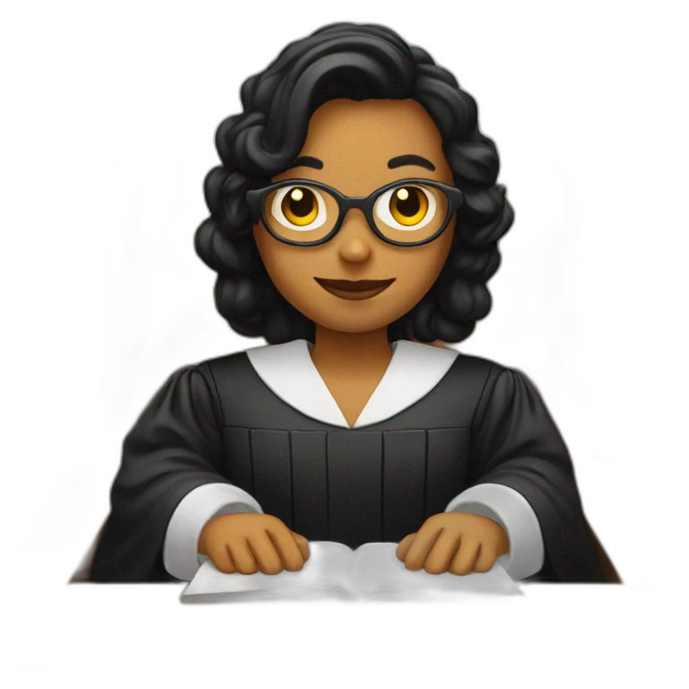 judge shows heart by her hands emoji