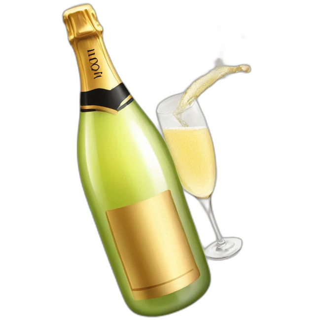 champagne coming out of a bottle emoji