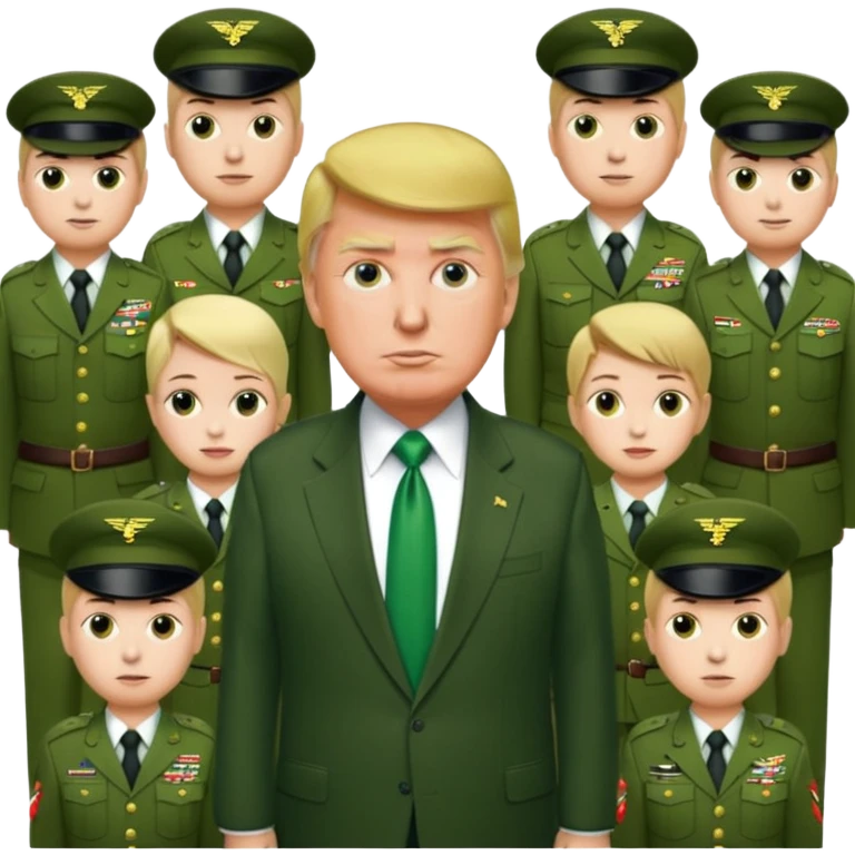 Donald trump and the army  emoji
