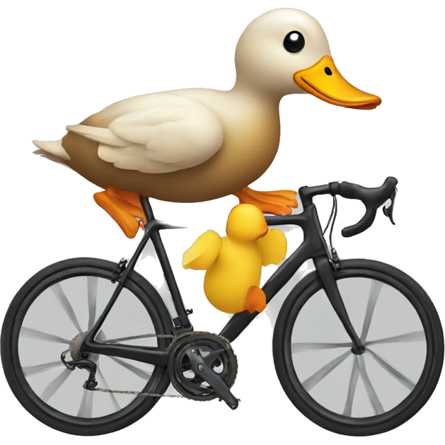 duck on a road bike emoji