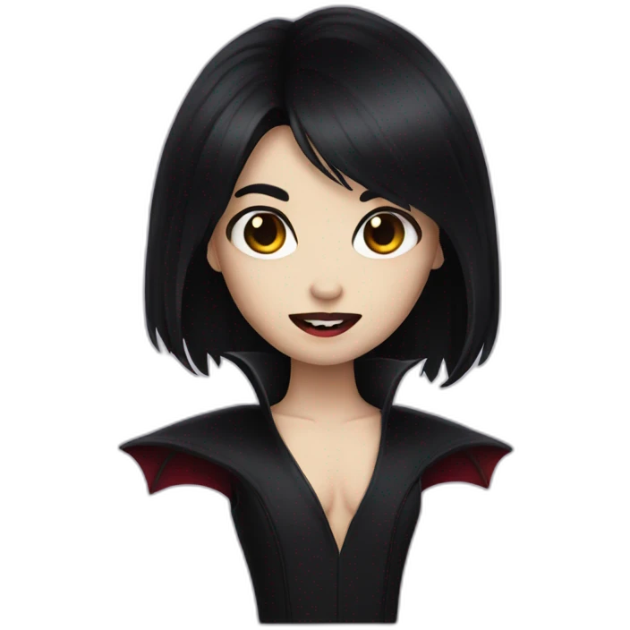 black haired vampire emoji