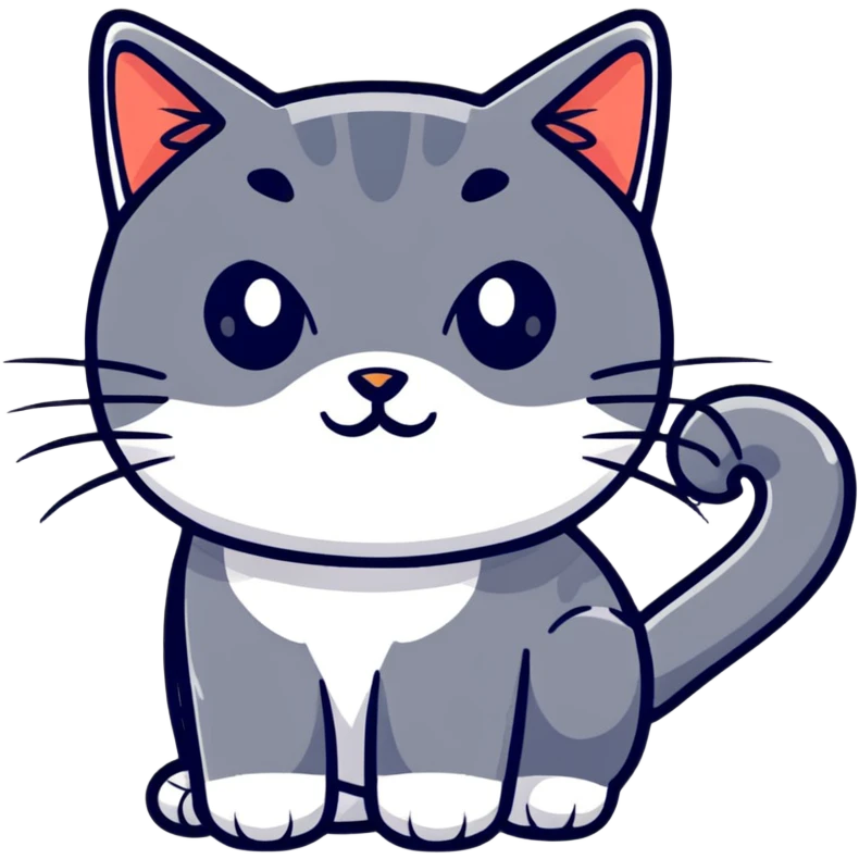 dark gray cat emoji