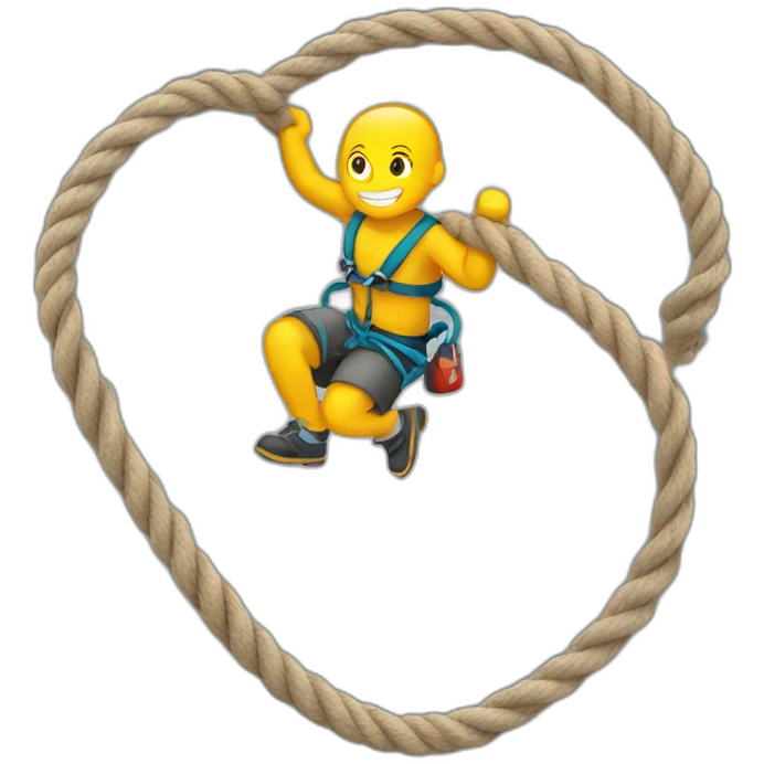 Only climbing ropes emoji