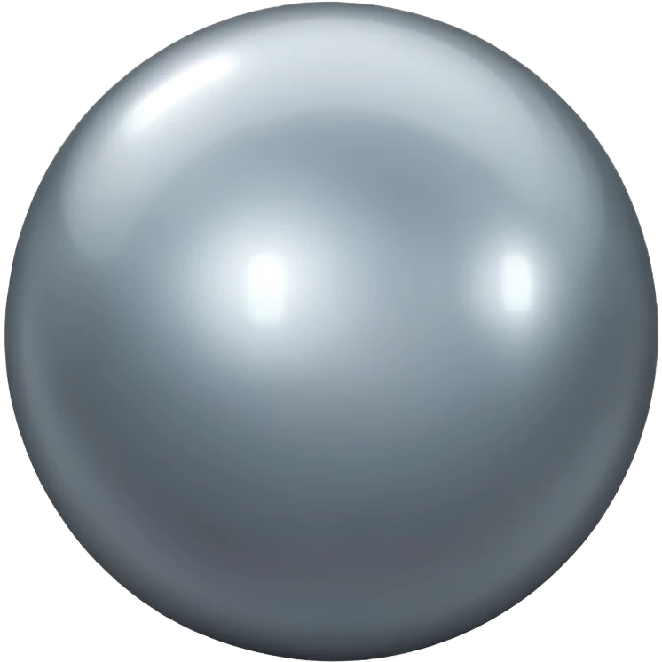 Silver sphere emoji