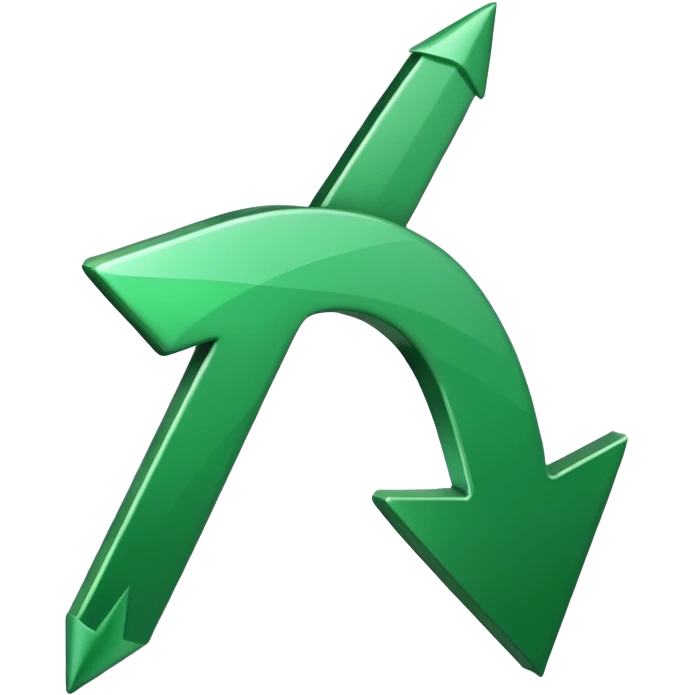 Bold up arrow in green color emoji