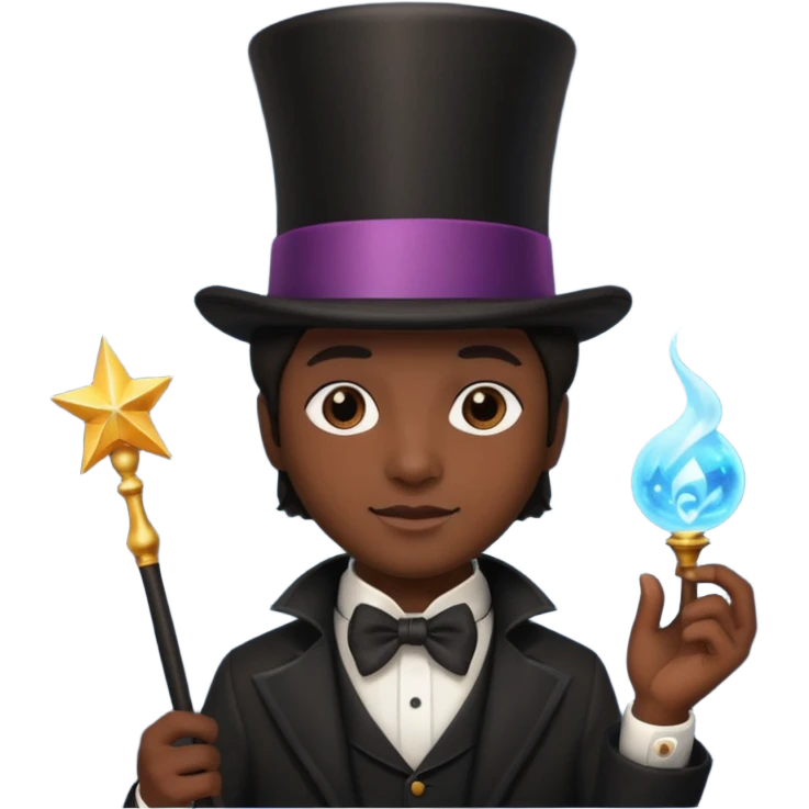 🧍🏼🎩🪄 emoji