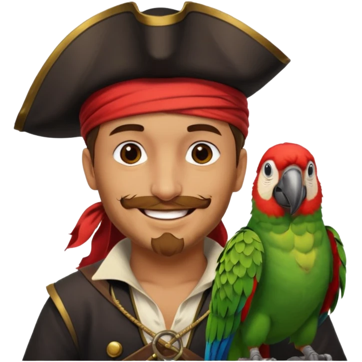 pirate and parrot emoji