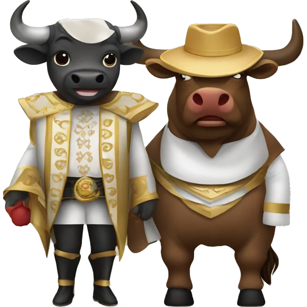 torero and a bull  emoji