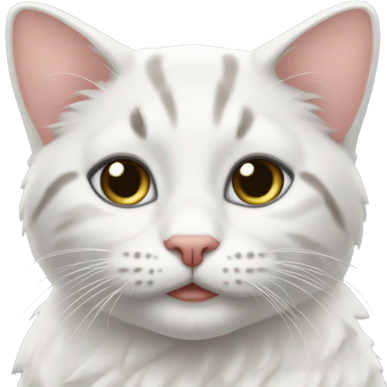 Белая кошка emoji