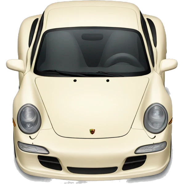 Cream Porsche car emoji