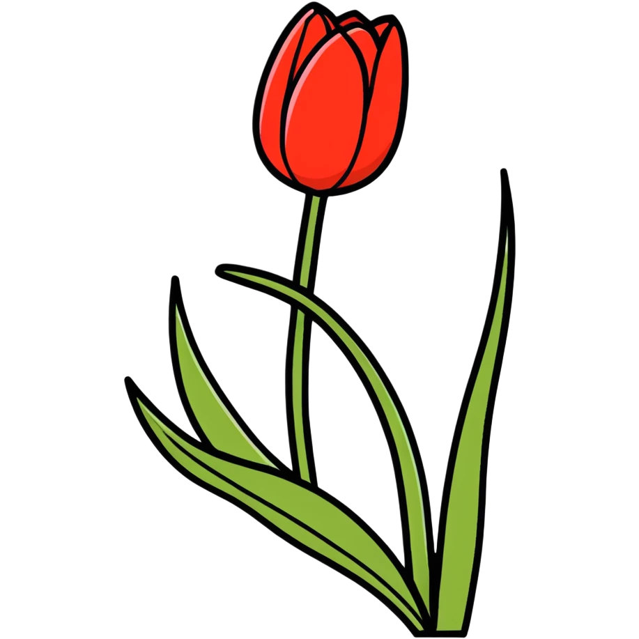 Red tulip  emoji