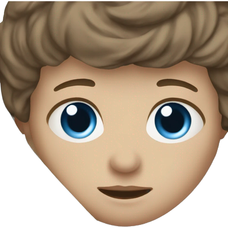 Twin newborn boys brown hair blue eyes wrapped in a blanket  emoji