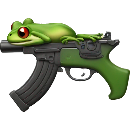 Frog gun emoji