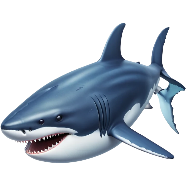 Whale eating a shark emoji