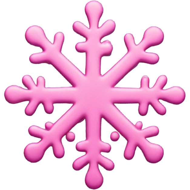 Pink snow flake emoji