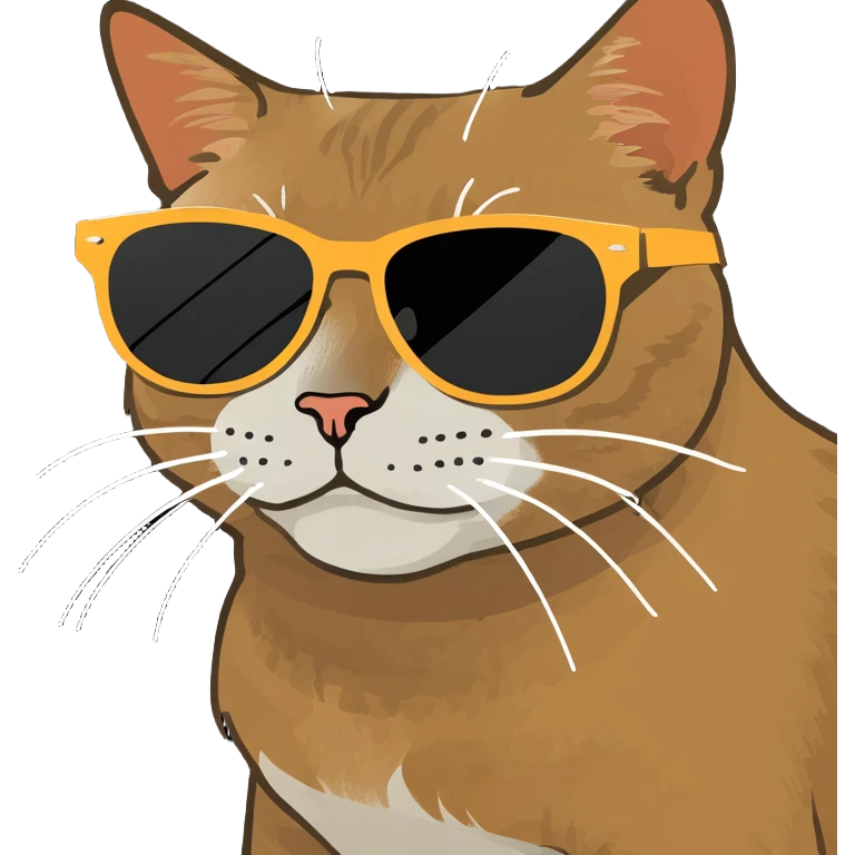 Cat with sunglasses emoji