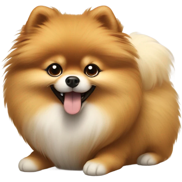 Pomeranian eating bread emoji