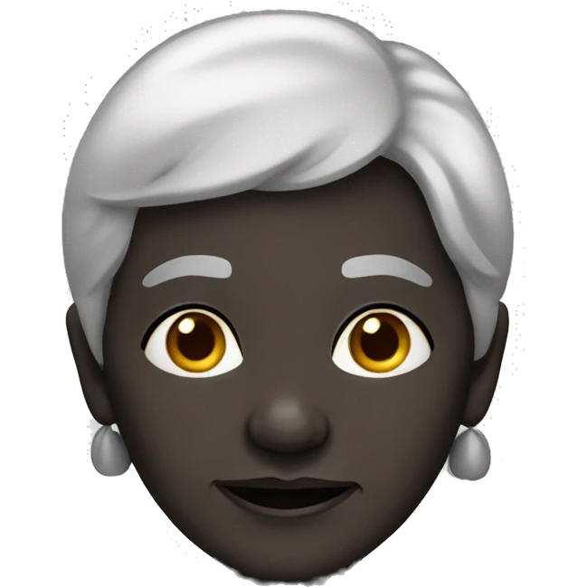 old woman with black skin emoji