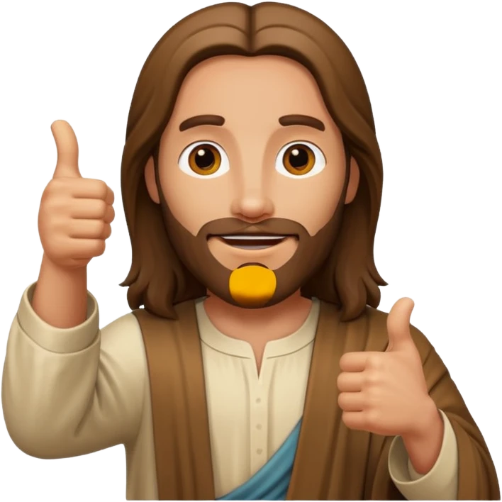 Jesus Christ giving thumbs up emoji