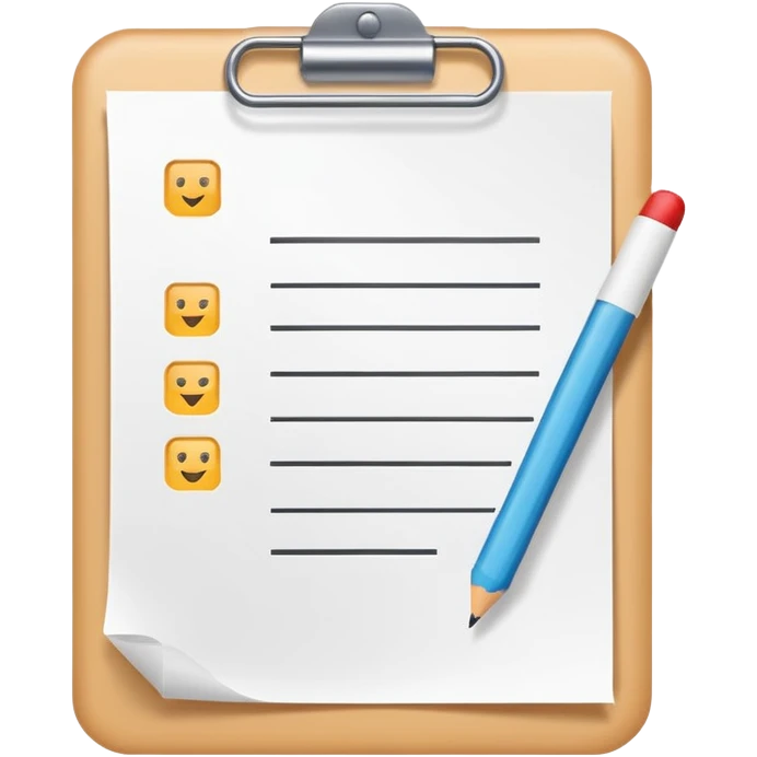 paper test with chekbox emoji