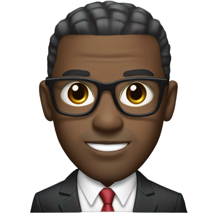 deon sanders with suit and glasses and buzz cut and small eyes over 50small beard emoji