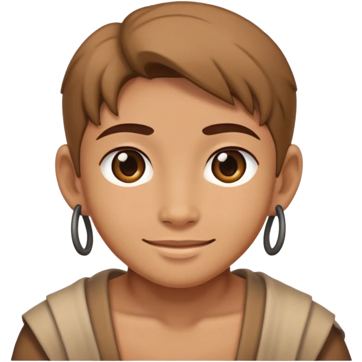 a moyai who smile emoji