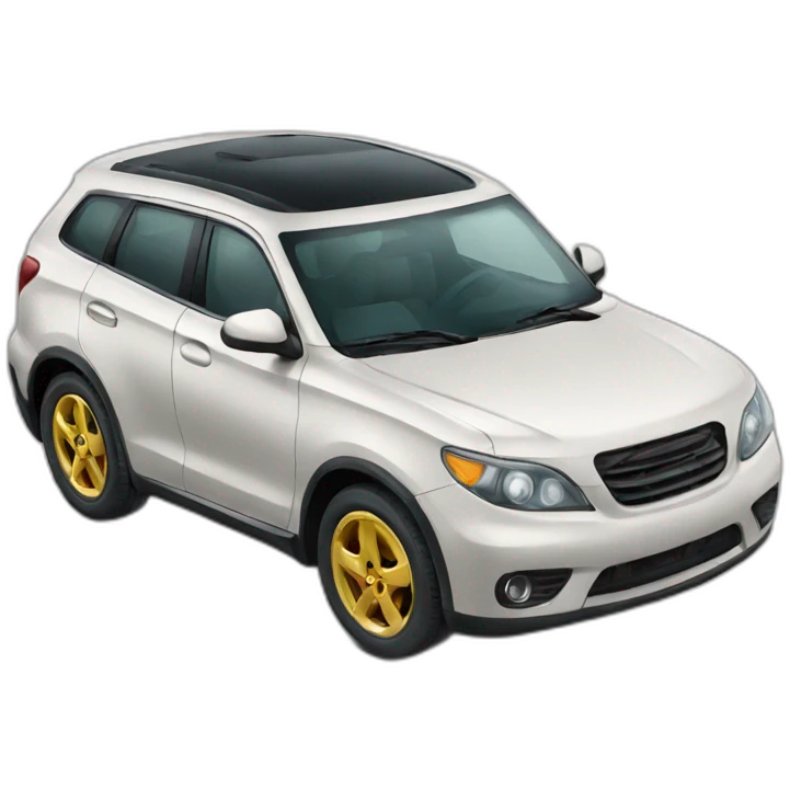 Car with big wheels emoji