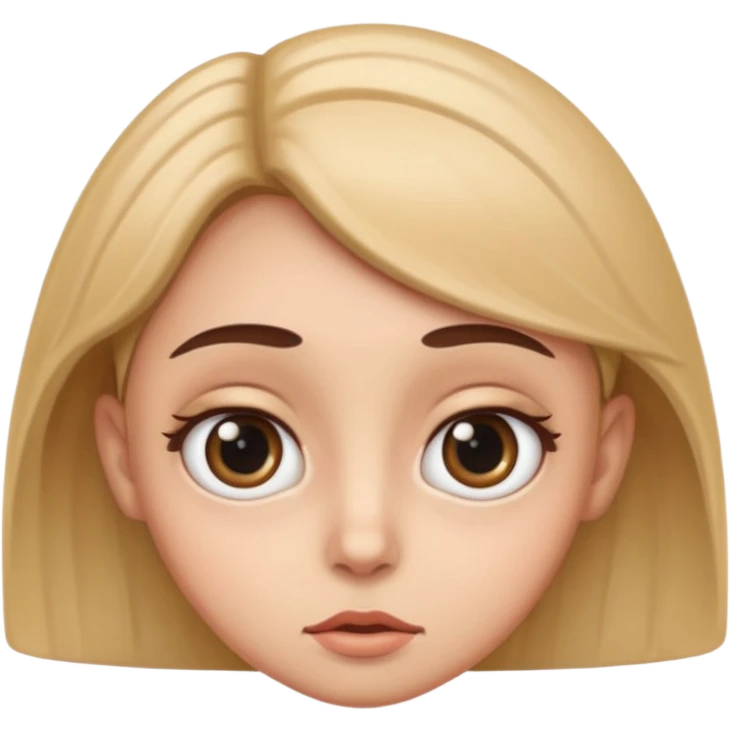 Funny caricature style cartoon, big eyes,  emoji