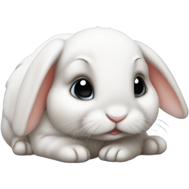 Baby rabbit passed out emoji