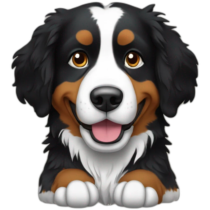 Bernese mountain dog traveling in viking country emoji