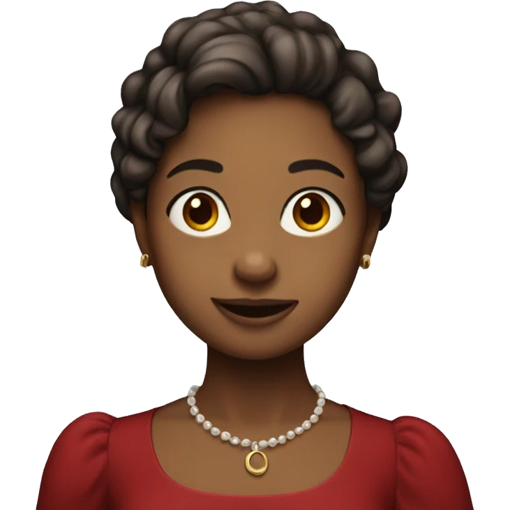 girl in red wine dress emoji
